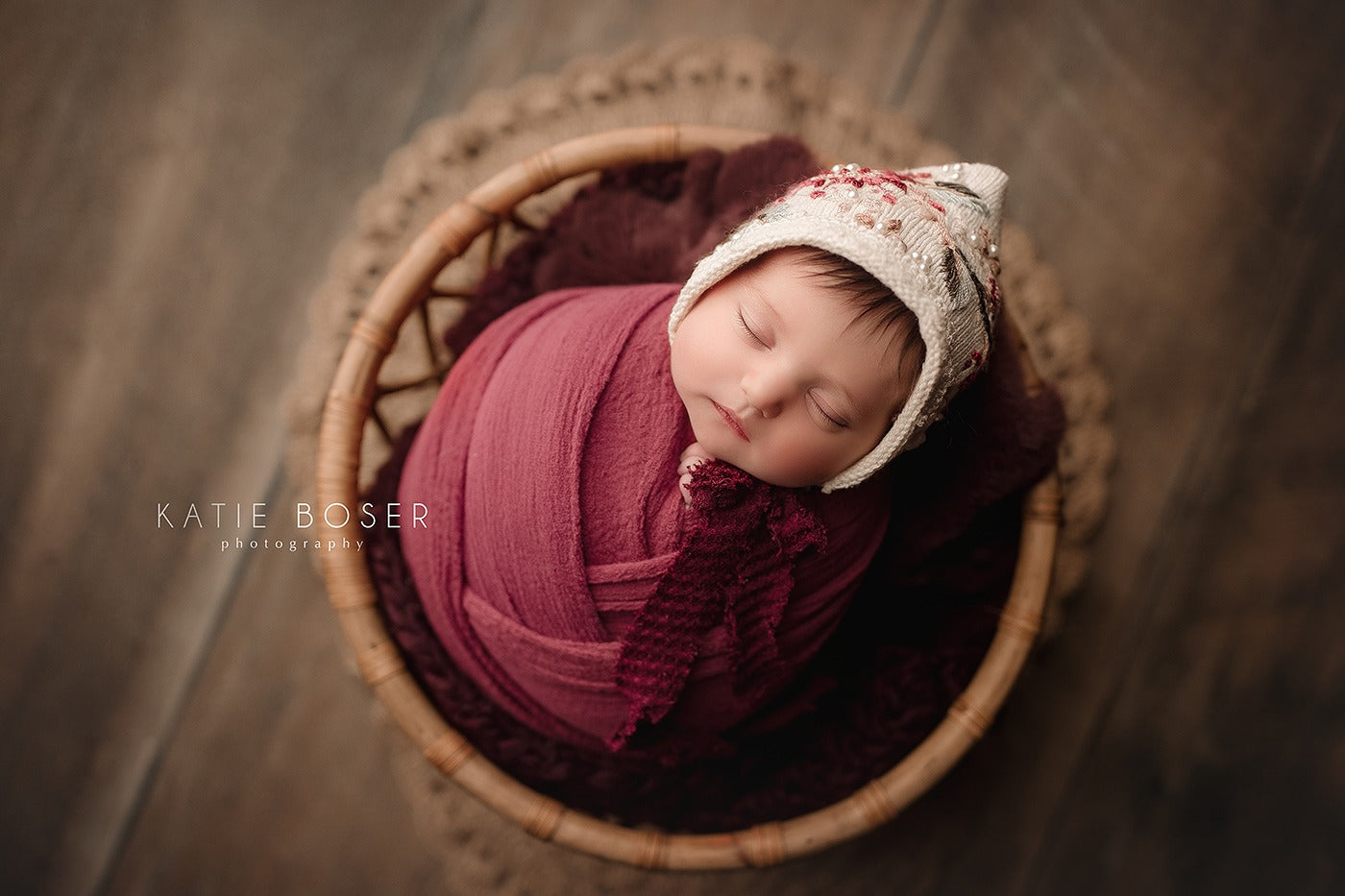 The Johna -Bamboo Round Basket