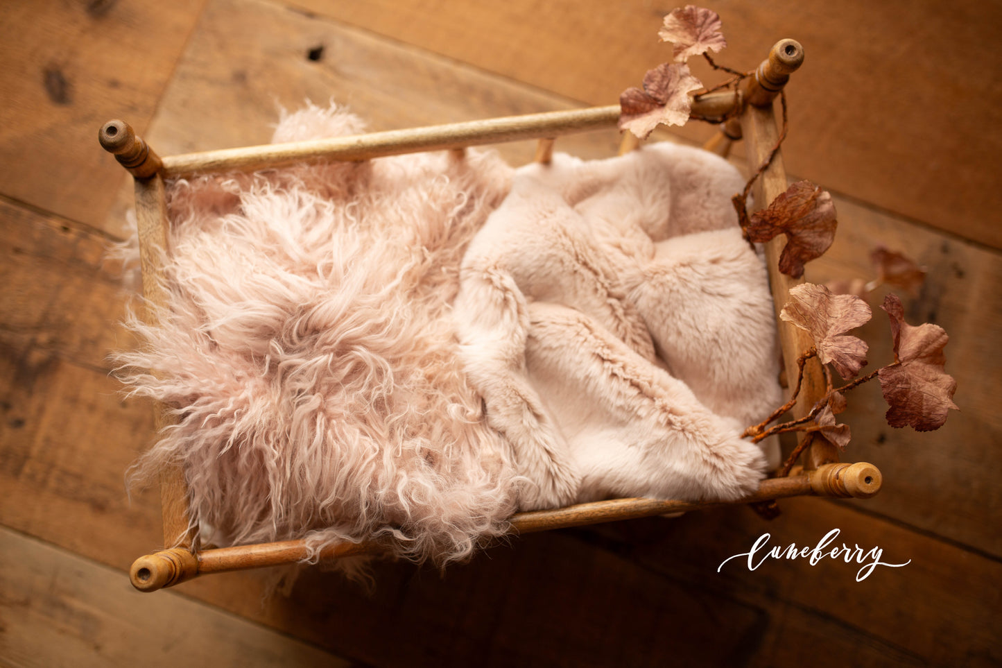 Powder Pink Sheepskin & Rabbit Fur