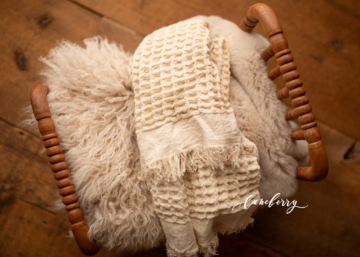 Beige Sheepskin & Rabbit Fur