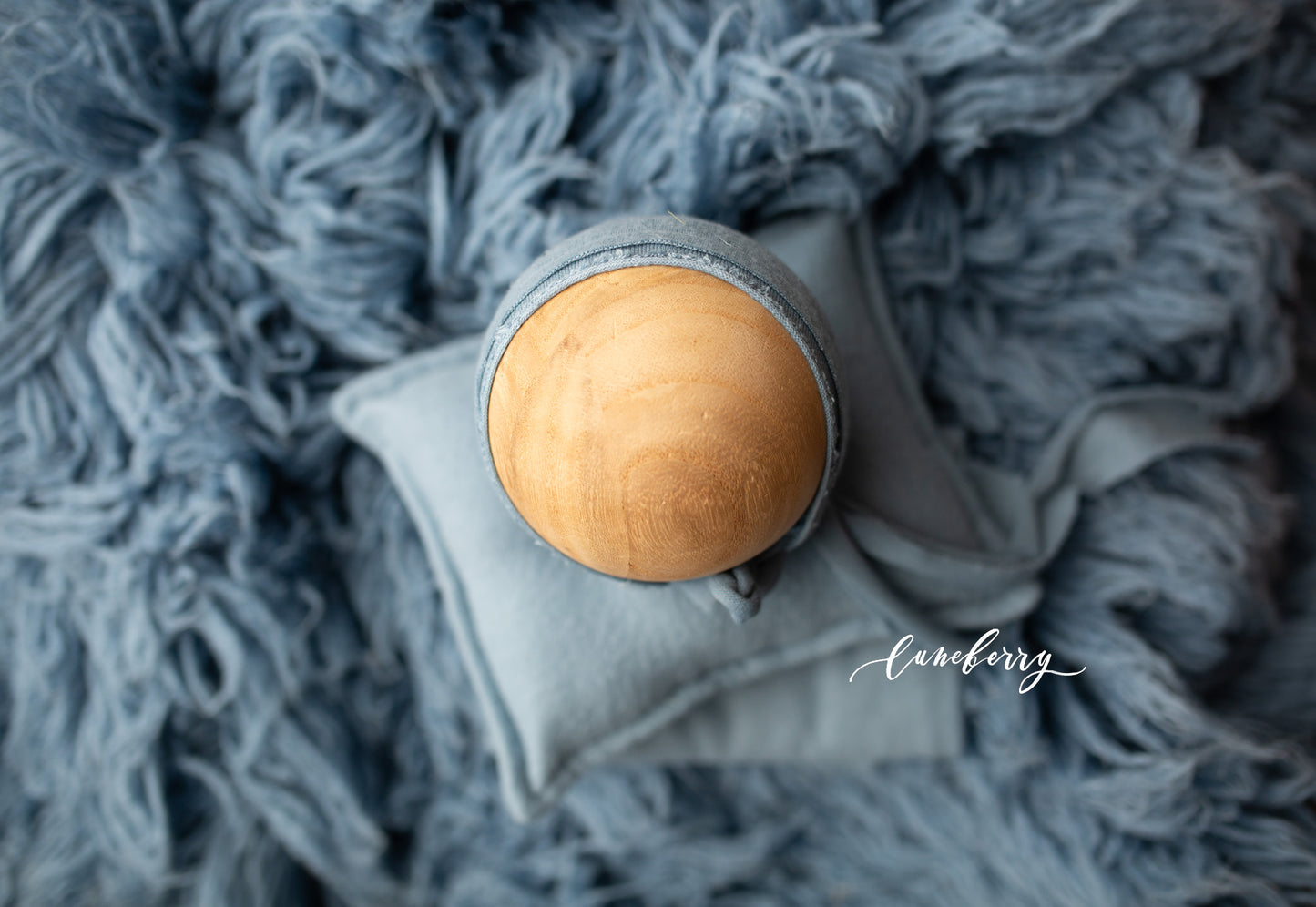 DUSTY BLUE Premium Wool Flokati