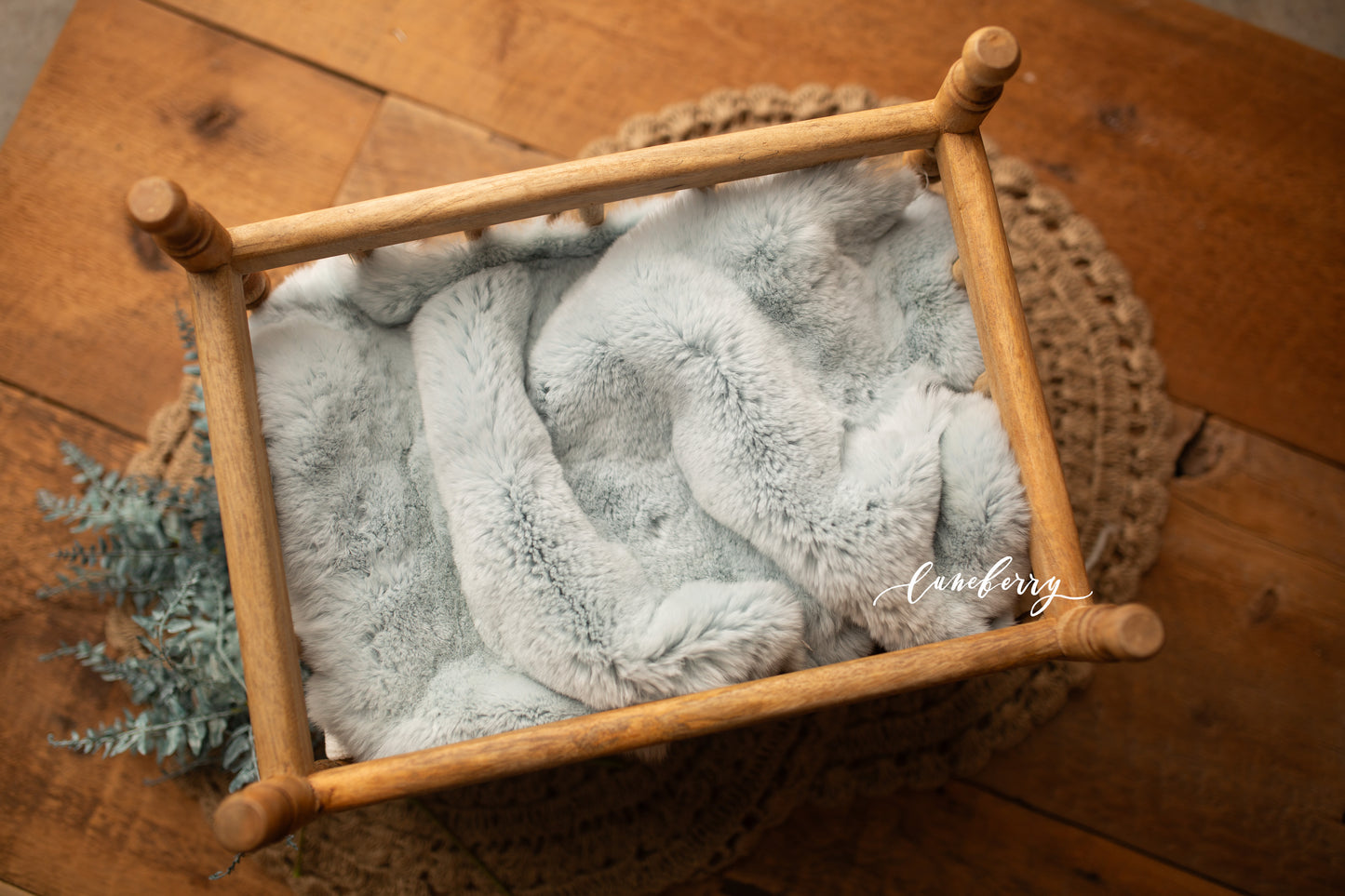 SKY BLUE Sheepskin & Rabbit Fur