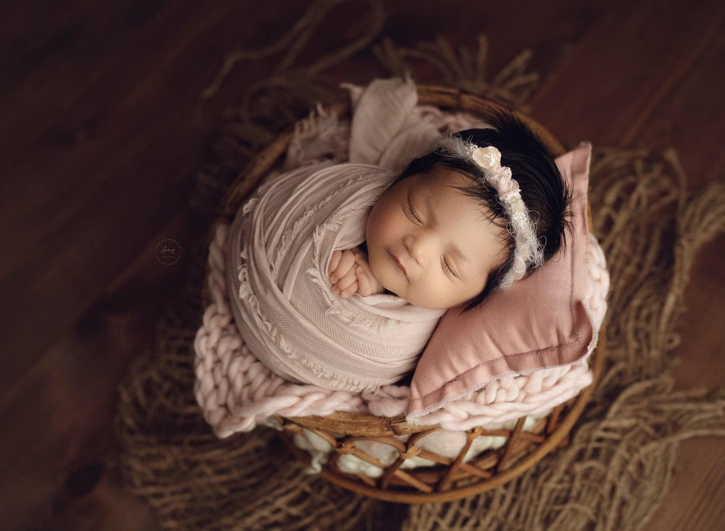 The Johna -Bamboo Round Basket