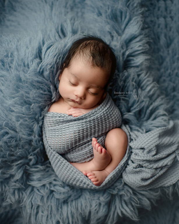 DUSTY BLUE Premium Wool Flokati