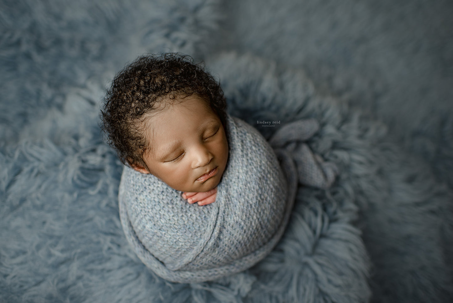 DUSTY BLUE Premium Wool Flokati