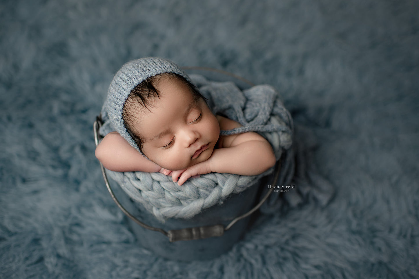 DUSTY BLUE Premium Wool Flokati