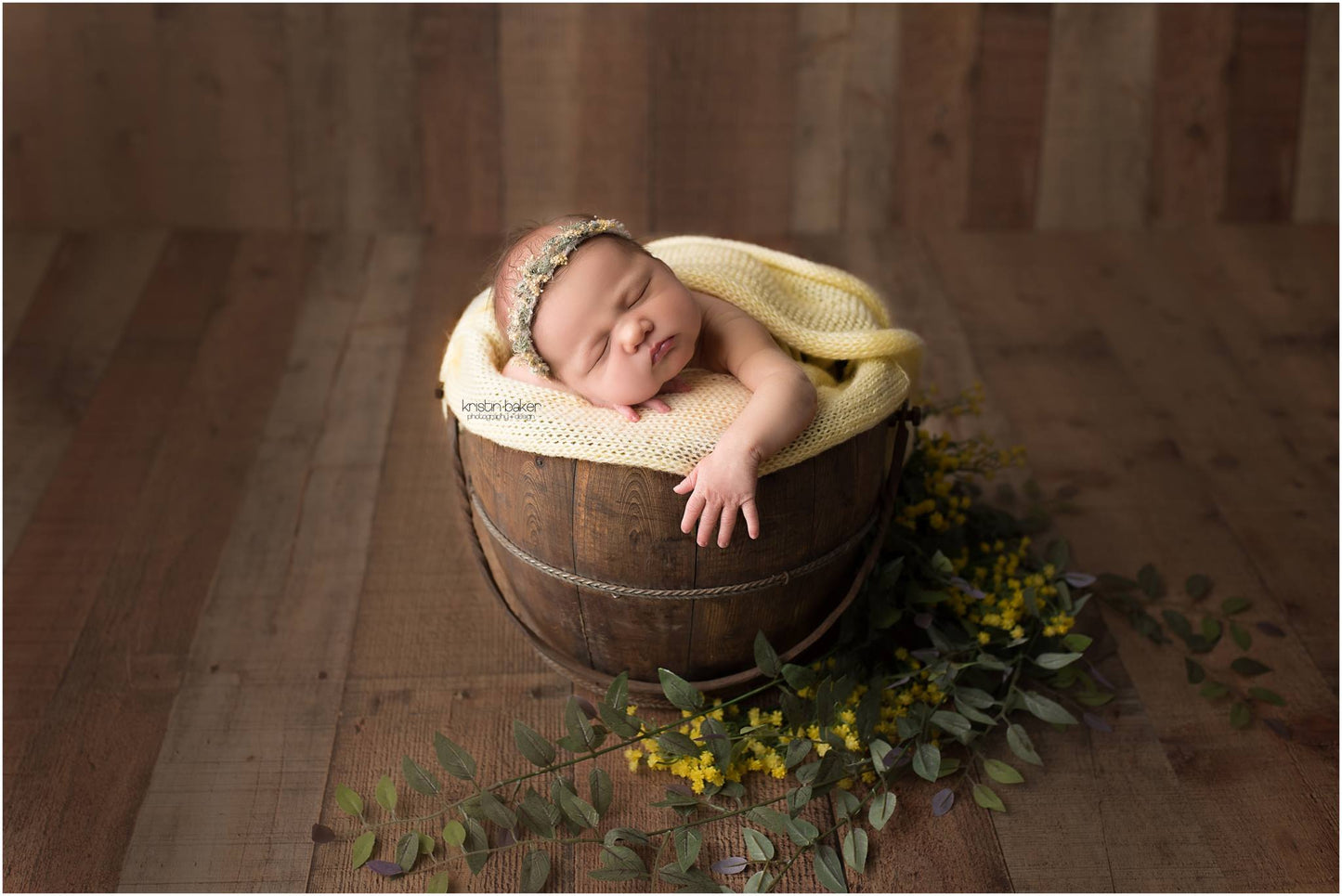 Vintage Wooden Water Bucket *READY TO SHIP*