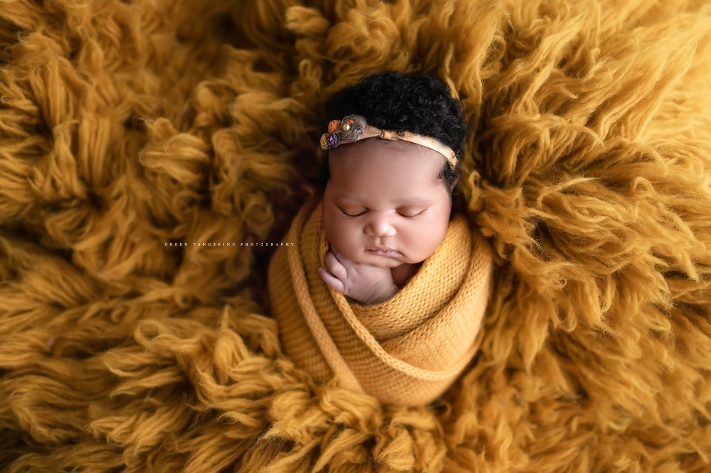 MUSTARD Premium Wool Flokati