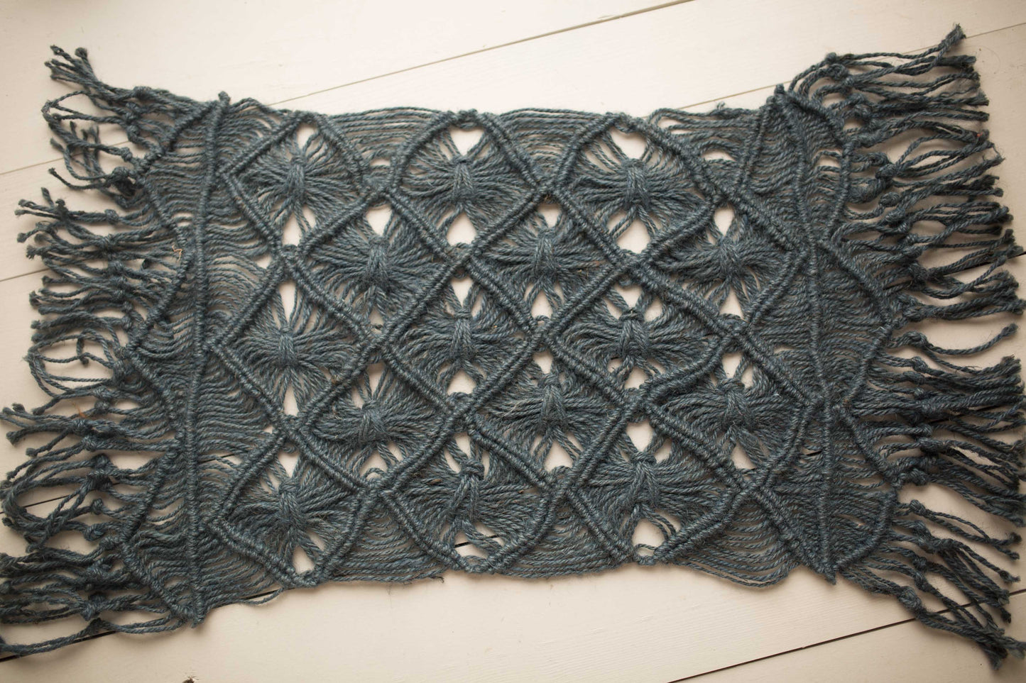 Macrame Ocean Blue Twine Layer