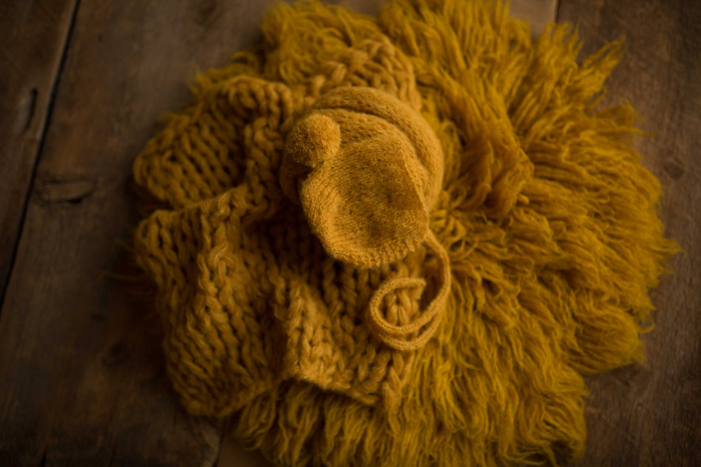 MUSTARD Knit Set (2 in 1 bonnet)