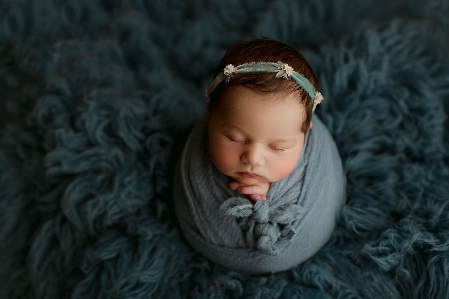 STORM BLUE Premium Wool Flokati
