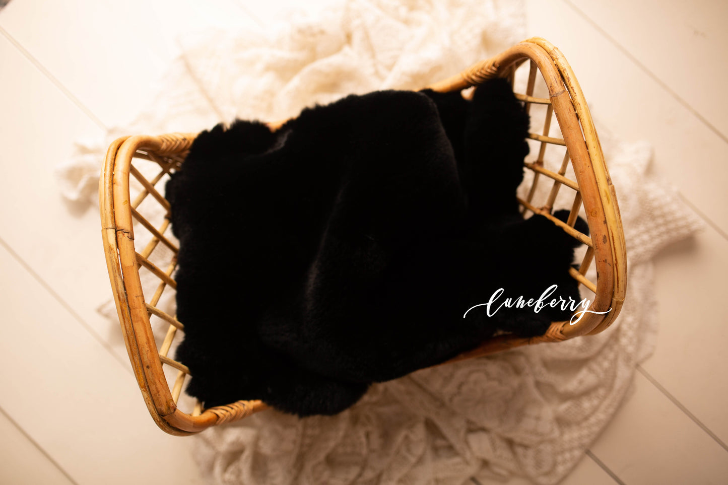 Black Sheepskin & Rabbit Fur