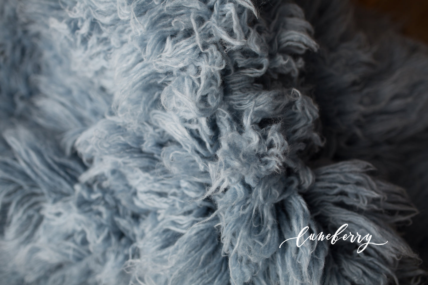 DUSTY BLUE Premium Wool Flokati