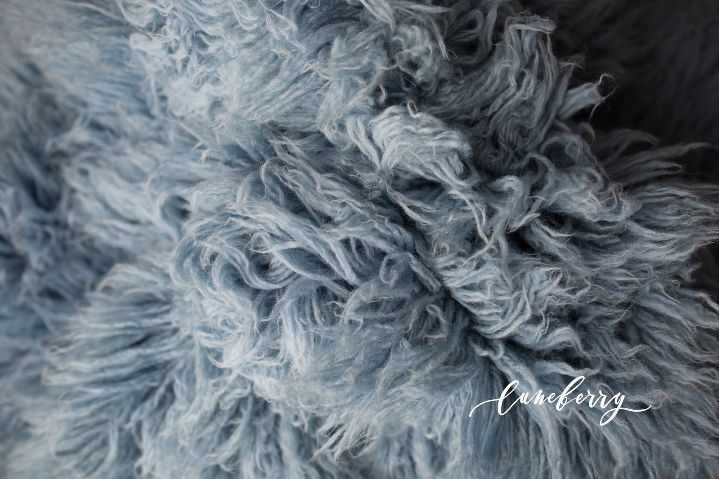 DUSTY BLUE Premium Wool Flokati