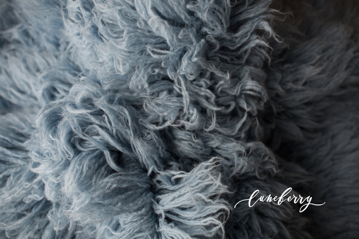 DUSTY BLUE Premium Wool Flokati