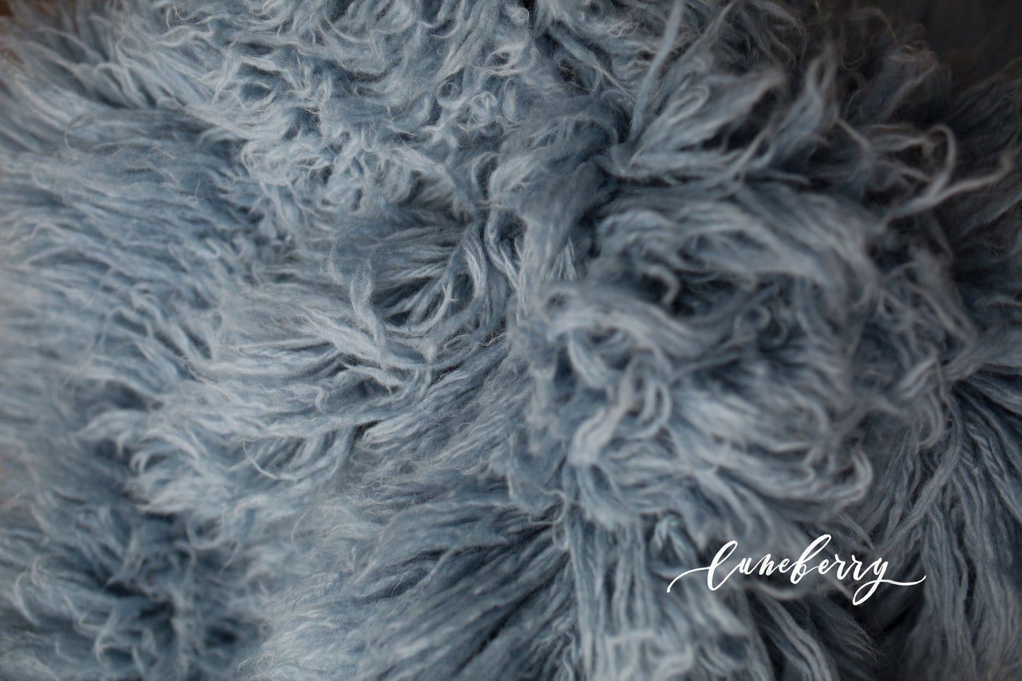 DUSTY BLUE Premium Wool Flokati
