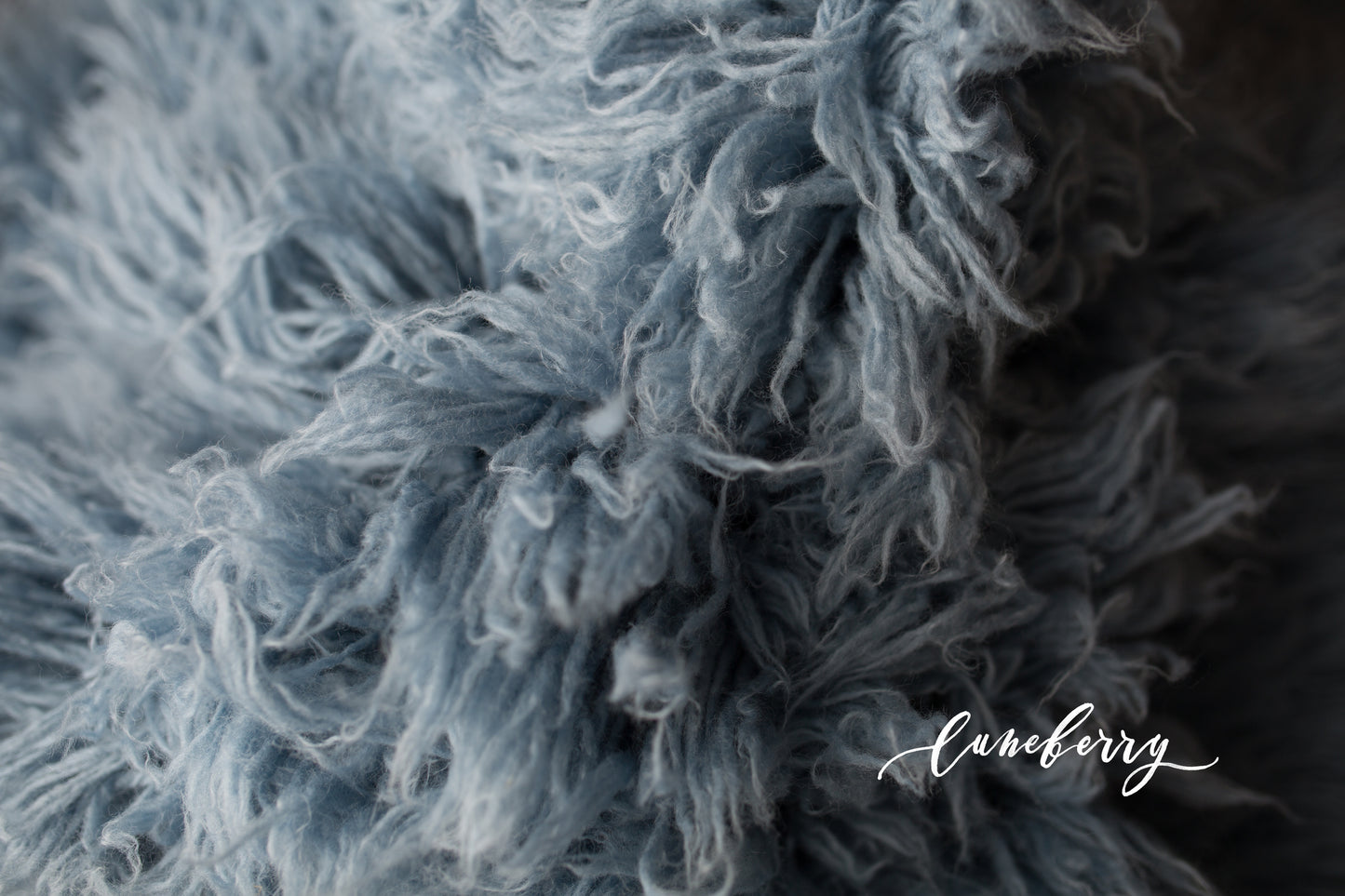 DUSTY BLUE Premium Wool Flokati