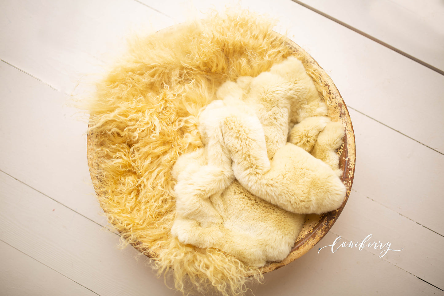 Lemon Sheepskin & Rabbit Fur