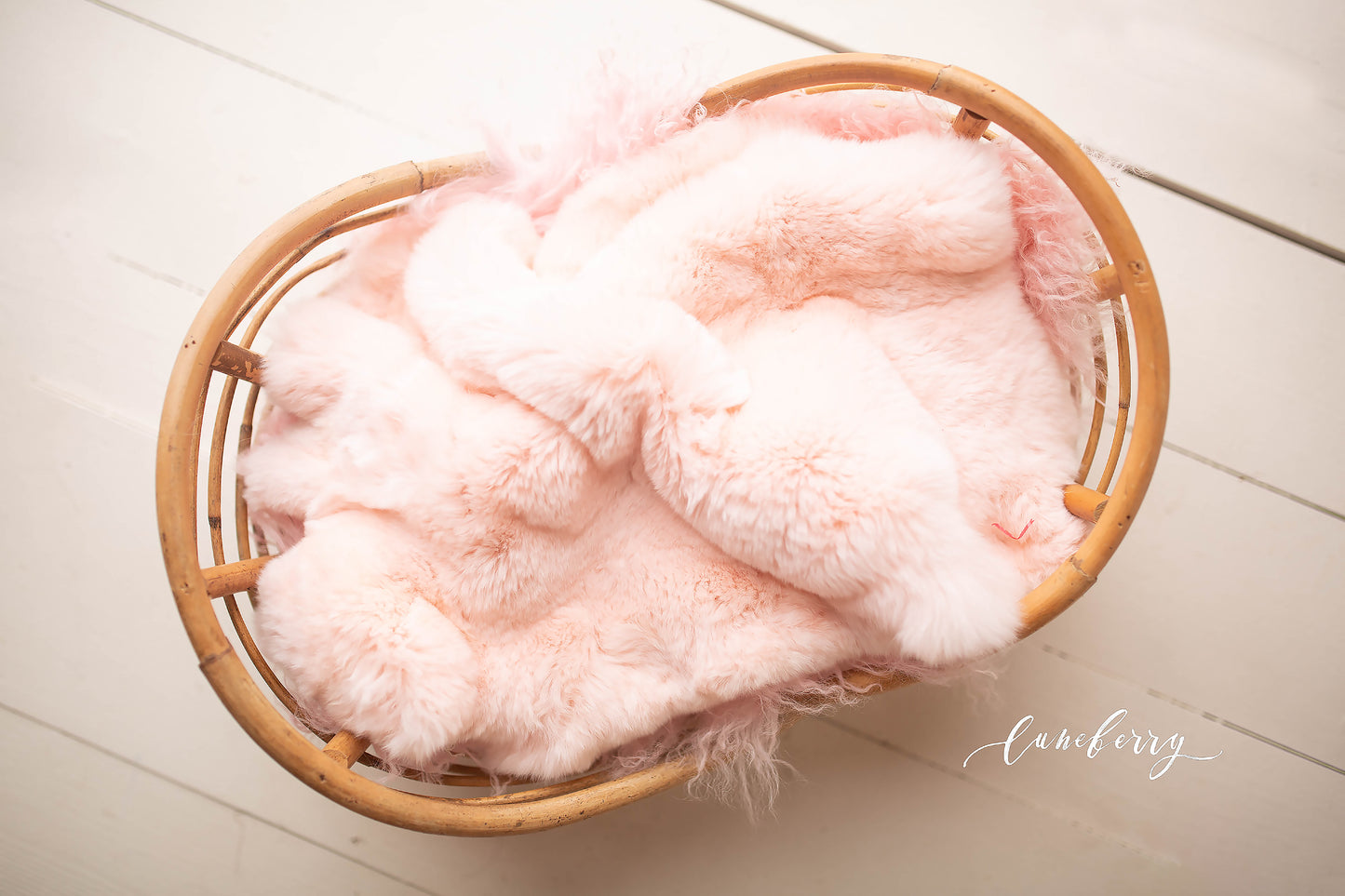 Light Pink Sheepskin & Rabbit Fur