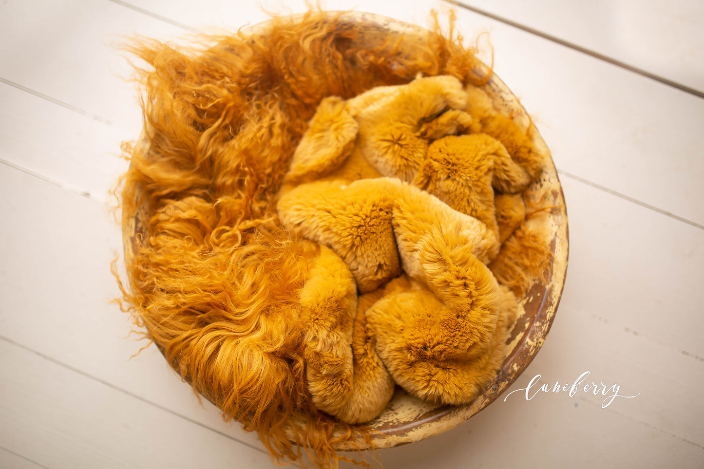 Mustard Sheepskin & Rabbit Fur