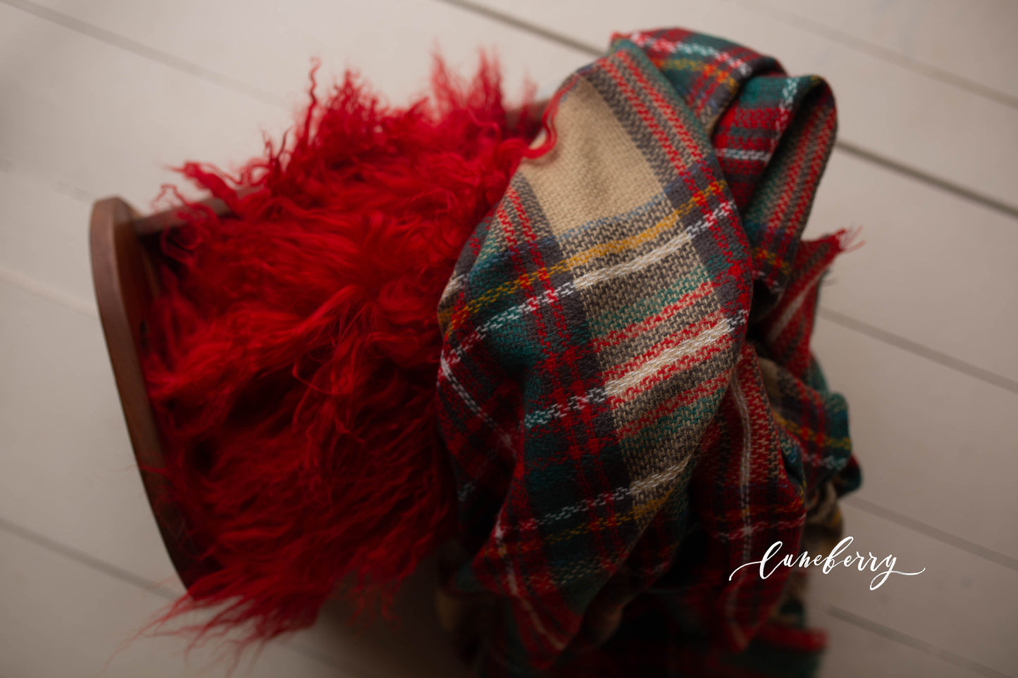 Poppy Red Sheepskin & Rabbit Fur