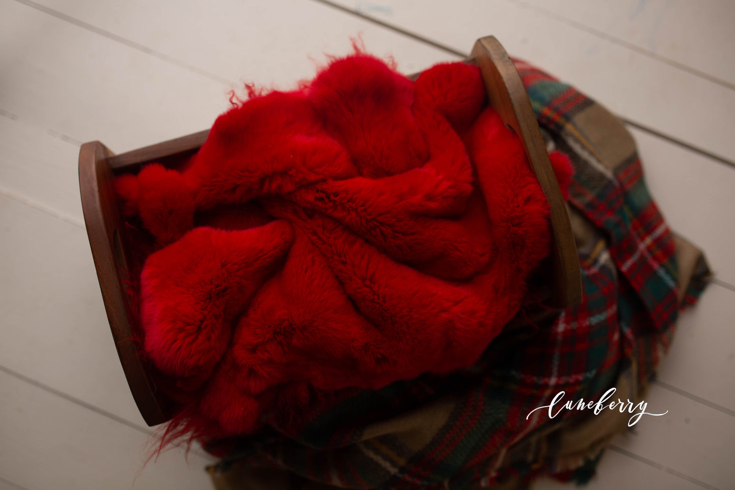 Poppy Red Sheepskin & Rabbit Fur