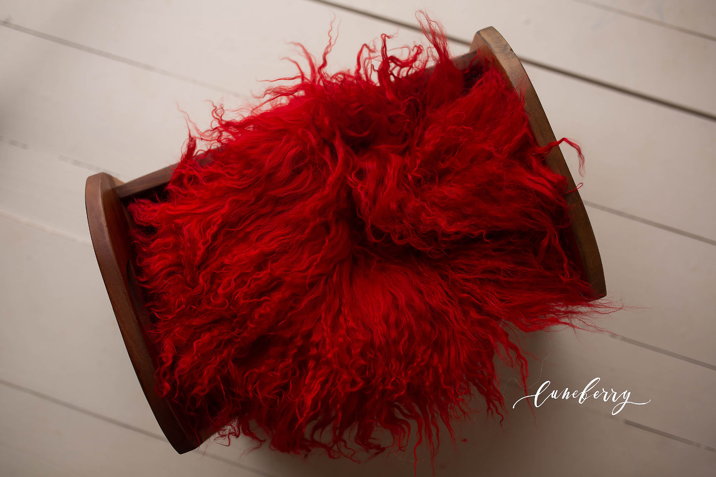 Poppy Red Sheepskin & Rabbit Fur