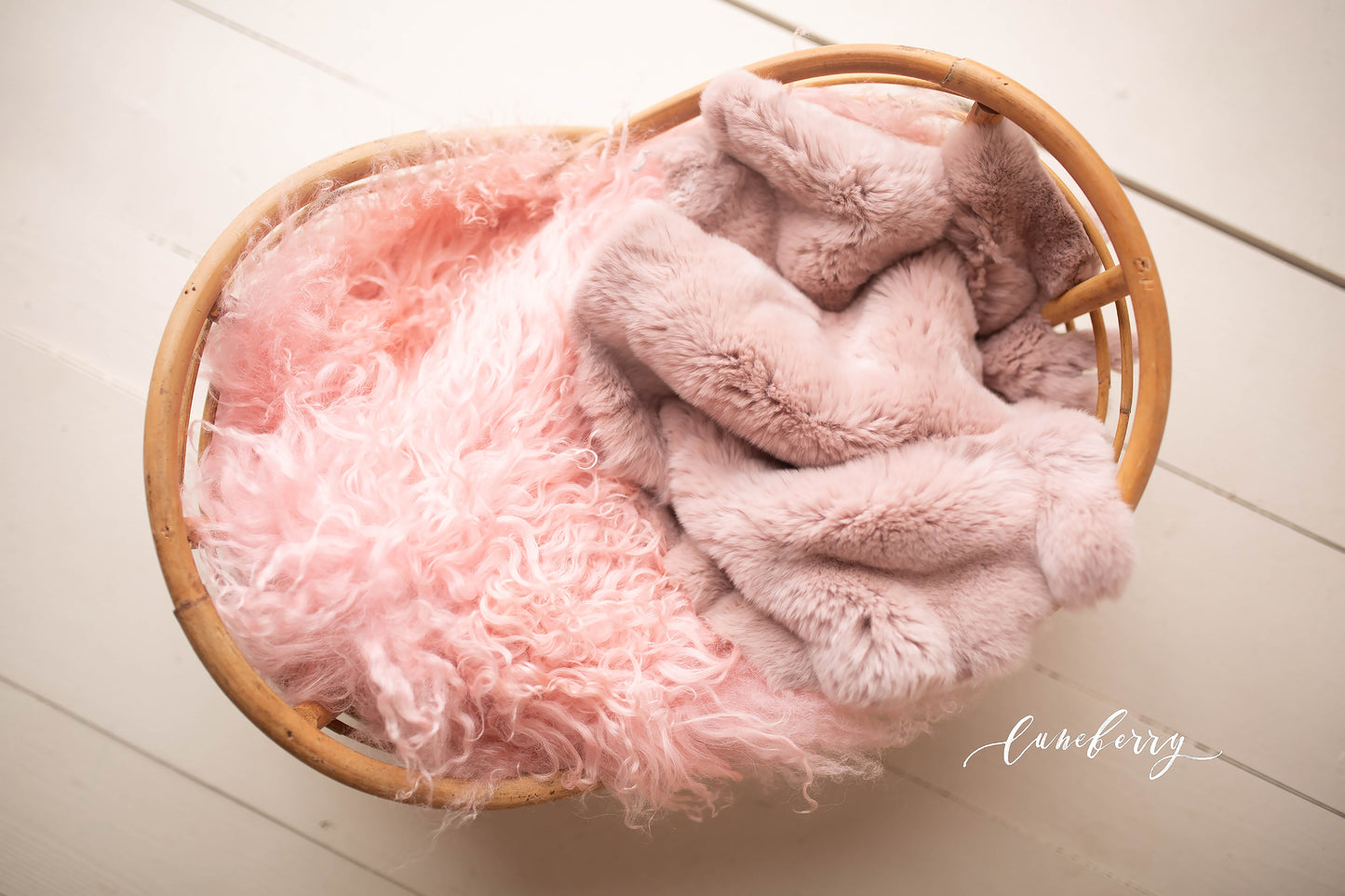 Rose All Day Sheepskin & Rabbit Fur