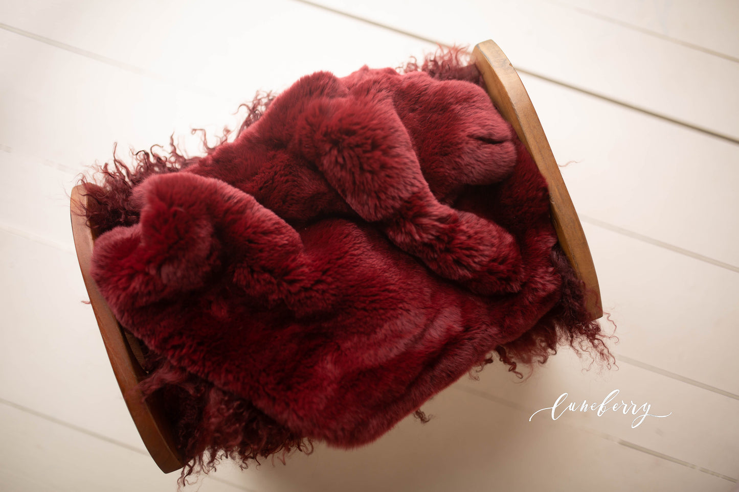 Wine Sheepskin & Rabbit Fur
