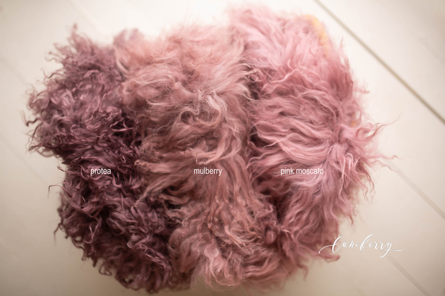 PINK MOSCATO Sheepskin & Rabbit Fur