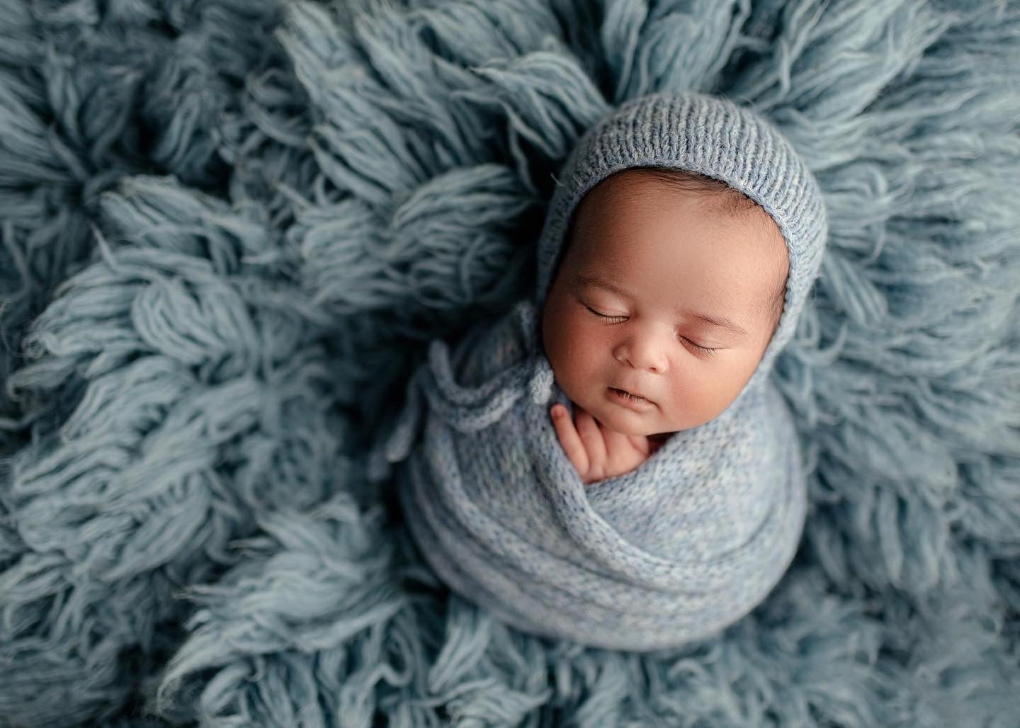 DUSTY BLUE Premium Wool Flokati
