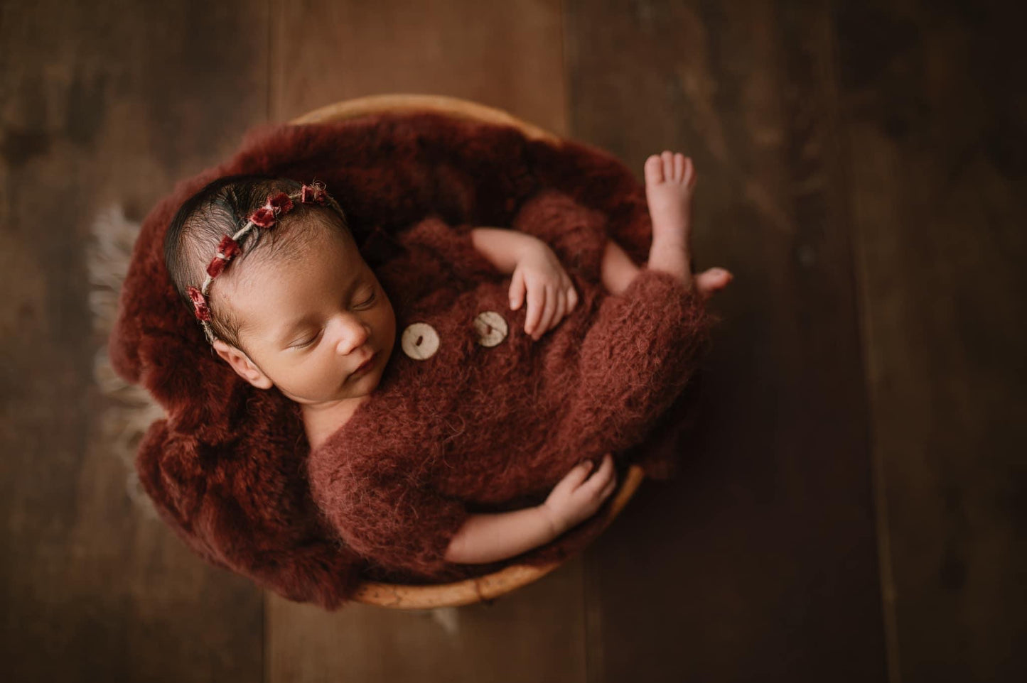 The Johna -Bamboo Round Basket