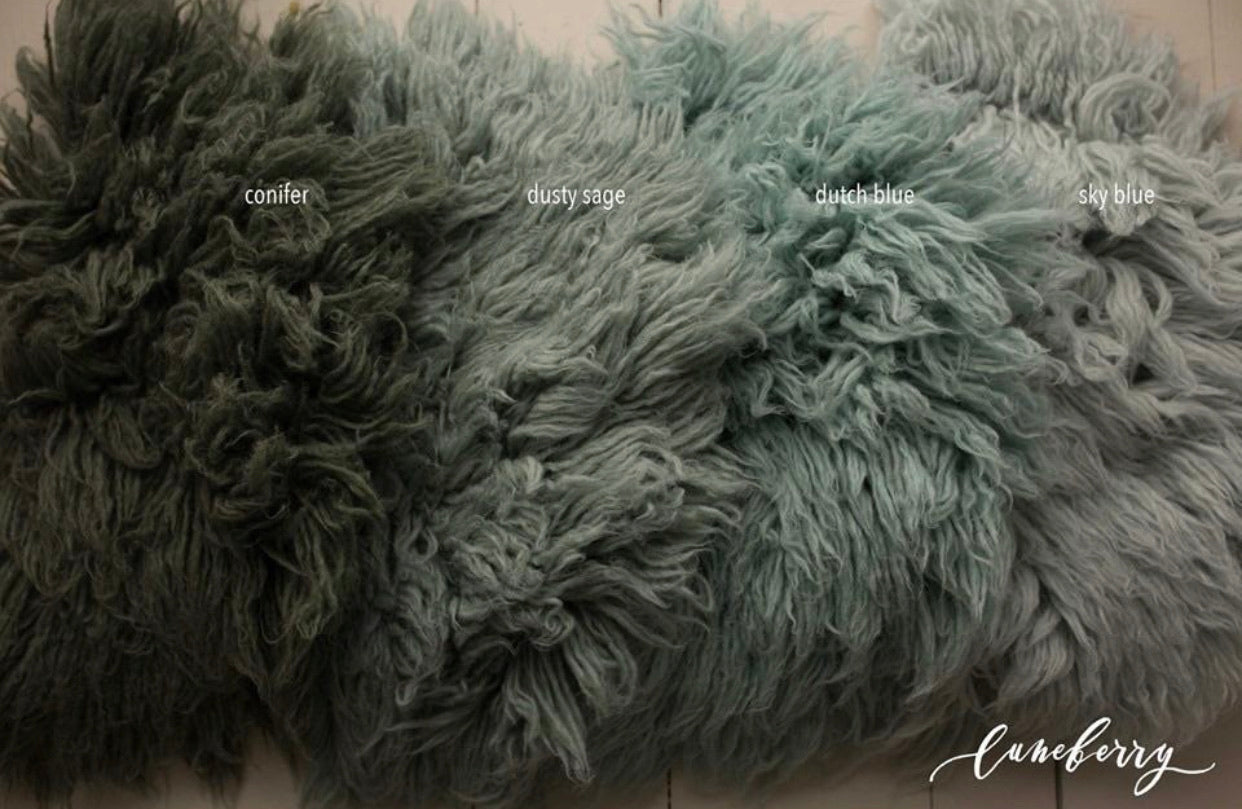 SKY BLUE Premium Wool Flokati
