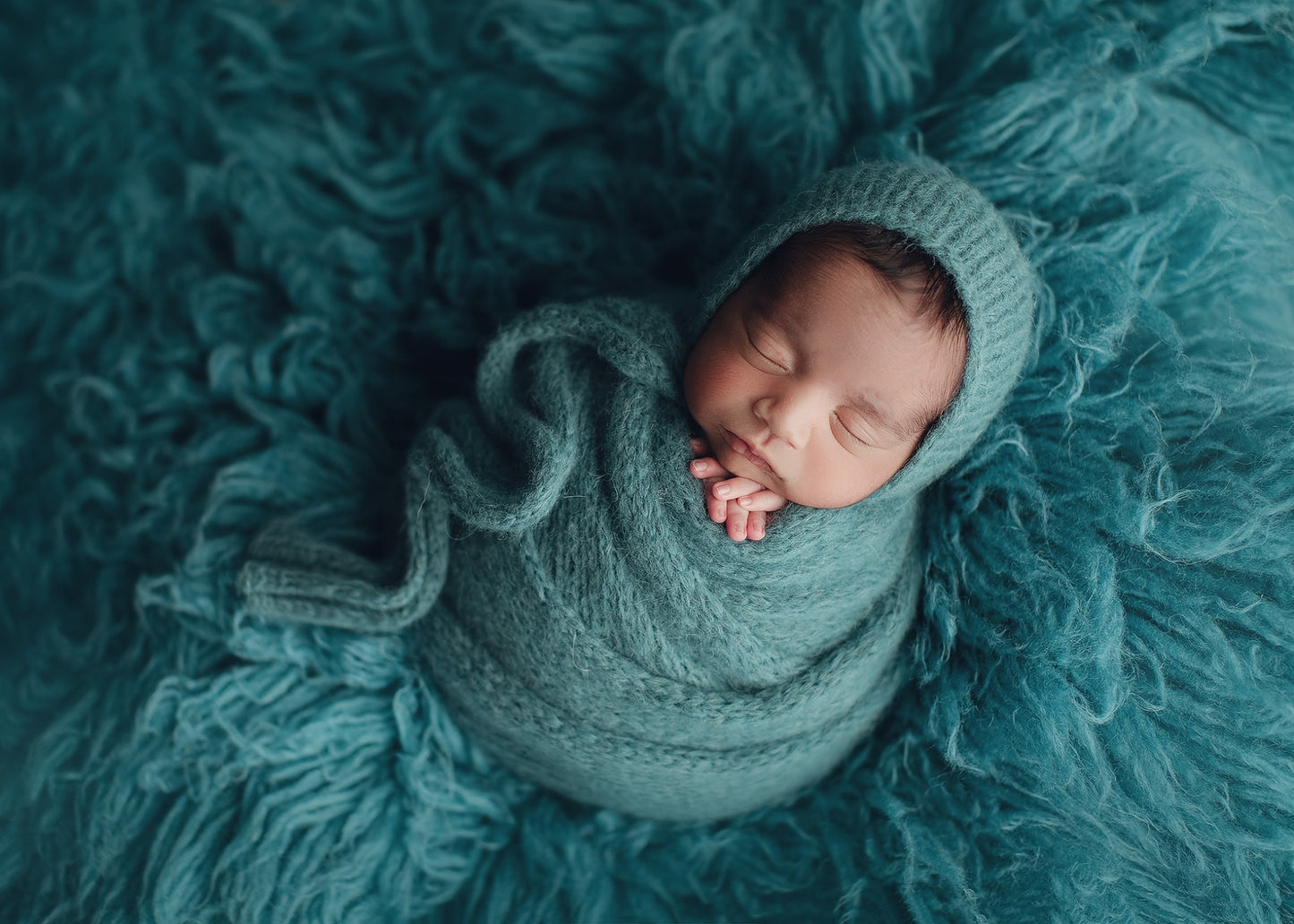 STORM BLUE Premium Wool Flokati