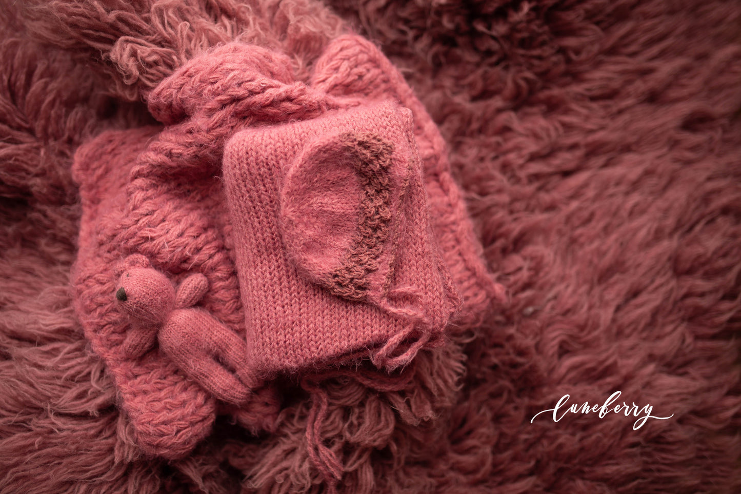 MOSS ROSE flokati + Deluxe knit set