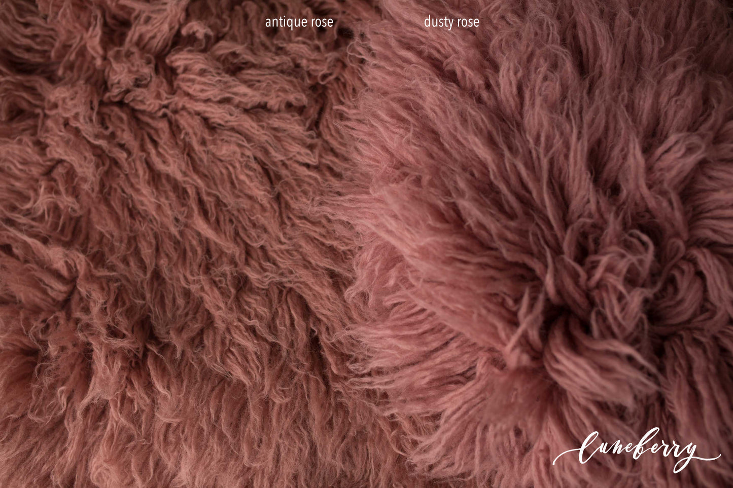 ANTIQUE ROSE Premium Wool Flokati
