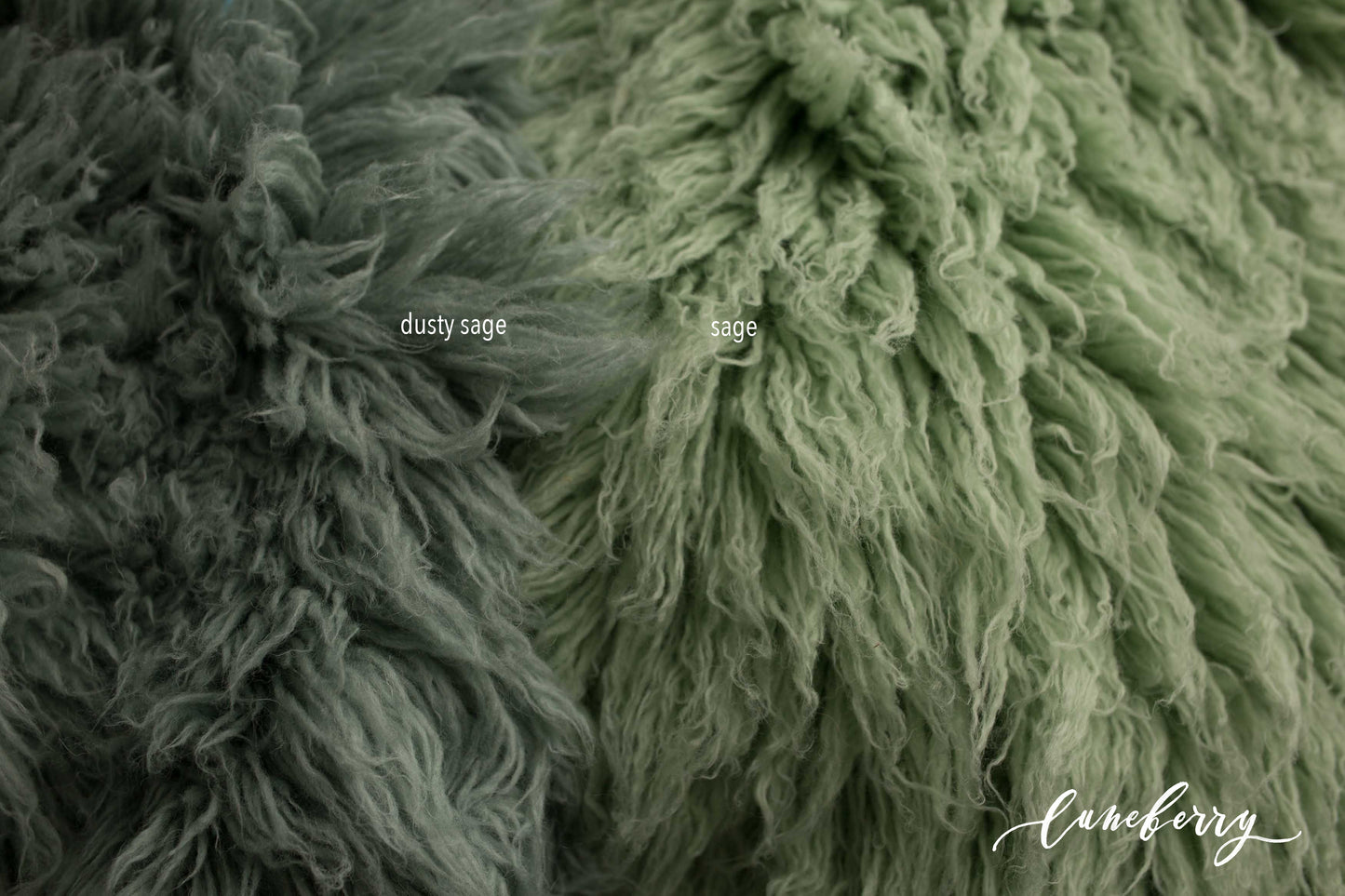 DUSTY SAGE Premium Wool Flokati