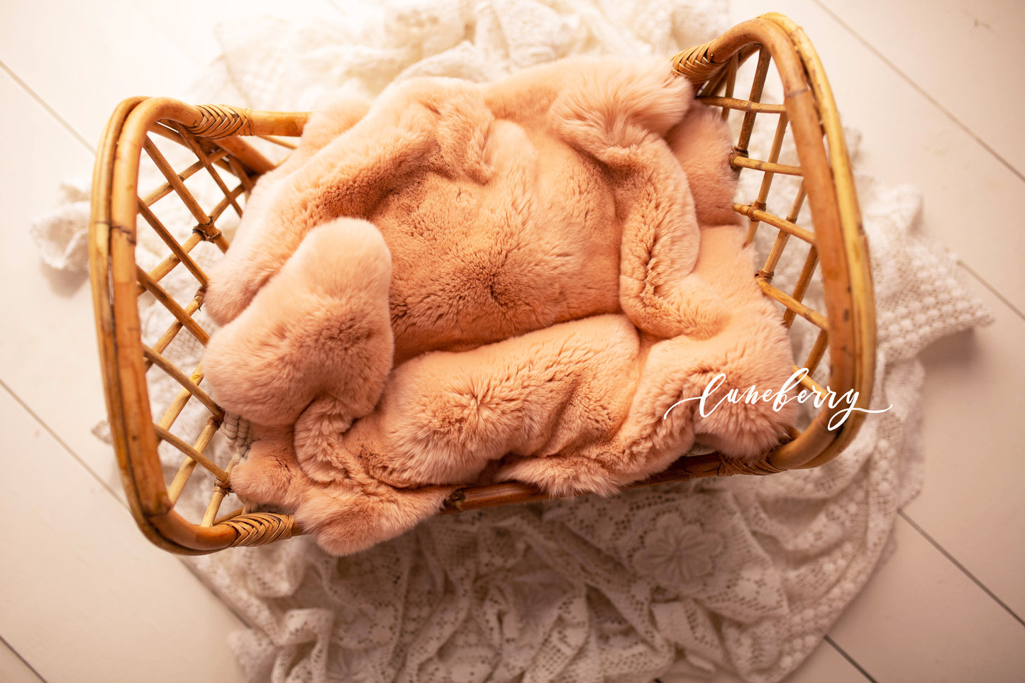 Southern Peach Sheepskin & Rabbit Fur
