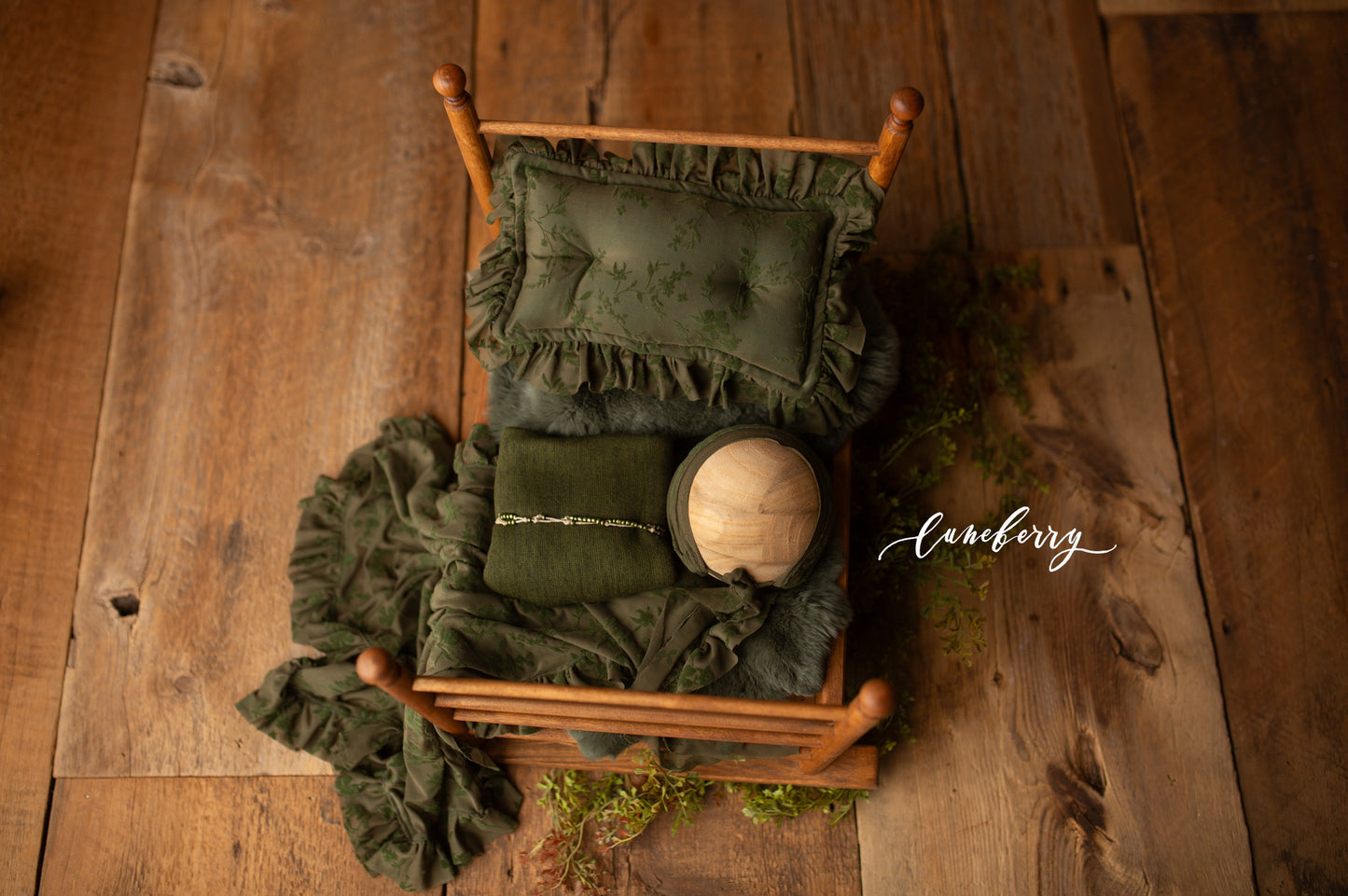 OLIVE GREEN FLORAL Fabric