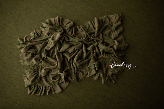 OLIVE GREEN FLORAL Fabric