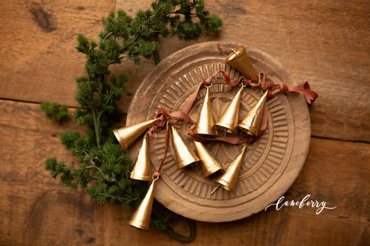 Cone Bells on Velvet Ribbon