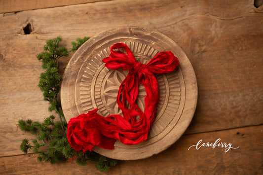 Red Sari Ribbon and bow