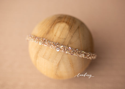 nude beaded headband