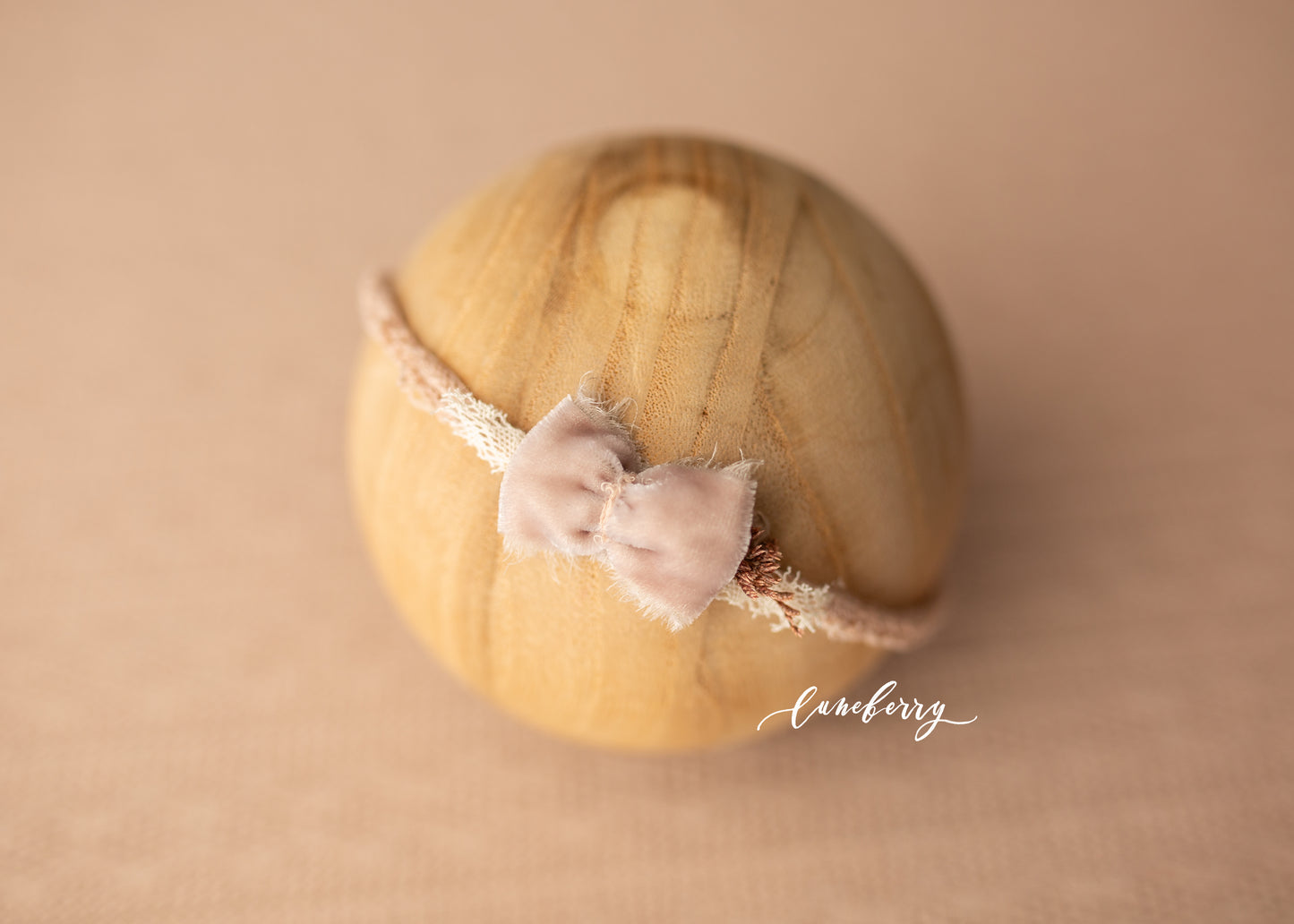 nude velvet bow headband