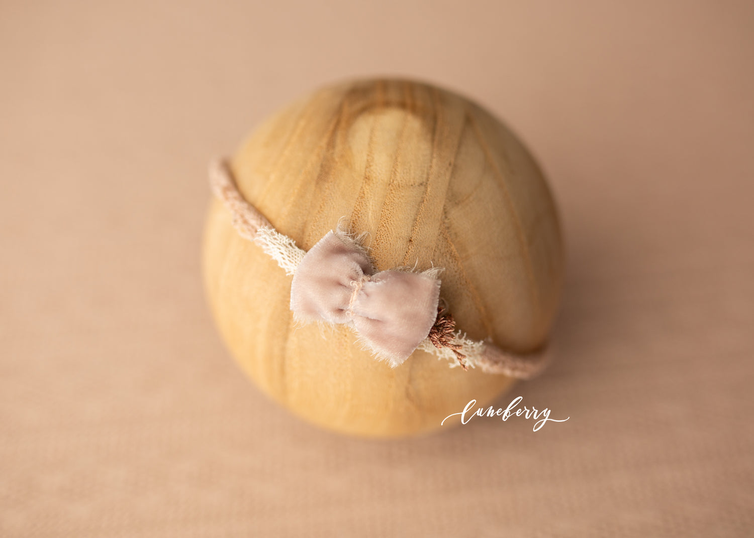 nude velvet bow headband
