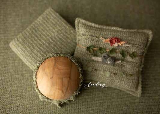 Pistachio textured fabric set