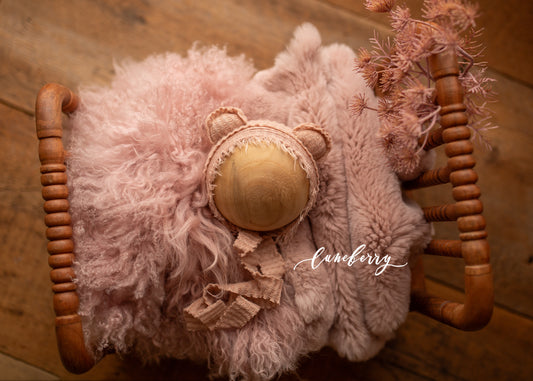 Rose All Day Sheepskin & Rabbit Fur