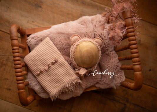 Rose All Day Sheepskin & Rabbit Fur