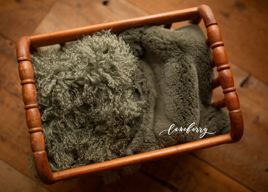 Olive Sheepskin & Rabbit Fur