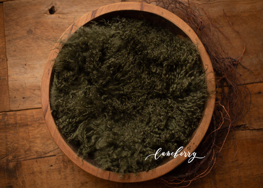 Moss Green Sheepskin & Rabbit Fur