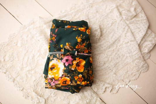 FINAL SALE -   Green Floral backdrop set